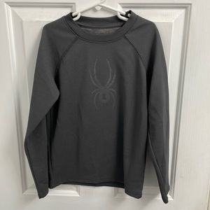 Boys long sleeve spyder shirt in gray